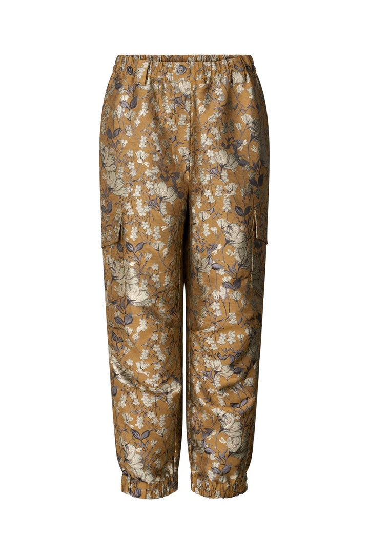 Achola Ottoman jacquard Cargo Pant - Golden Combo