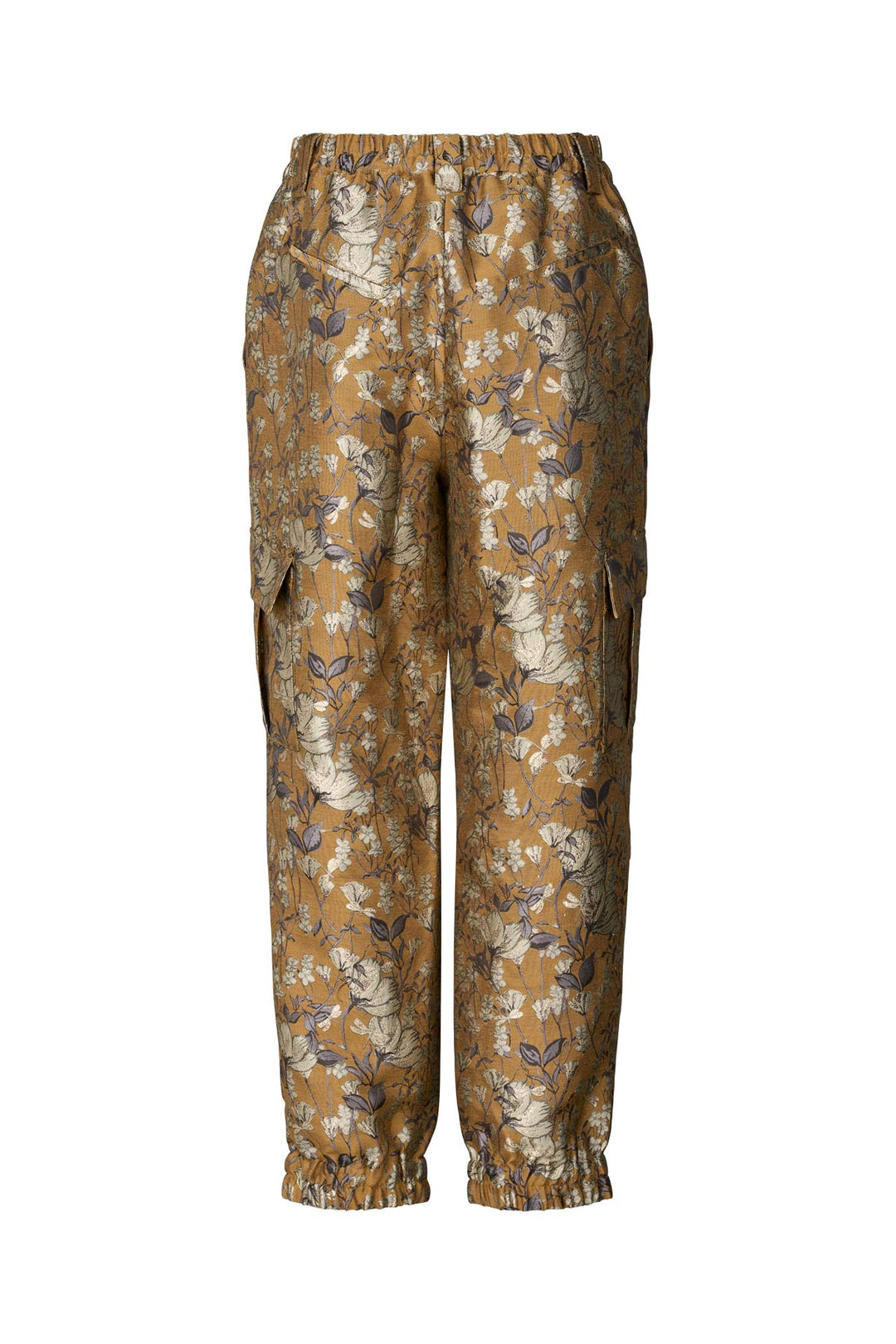 Achola Ottoman jacquard Cargo Pant - Golden Combo