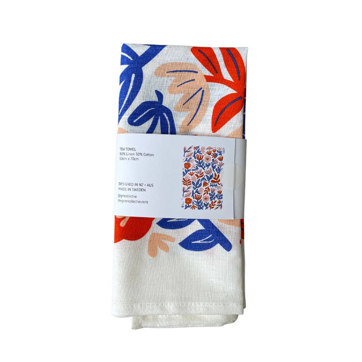 Tea Towel - Weaving Flowers