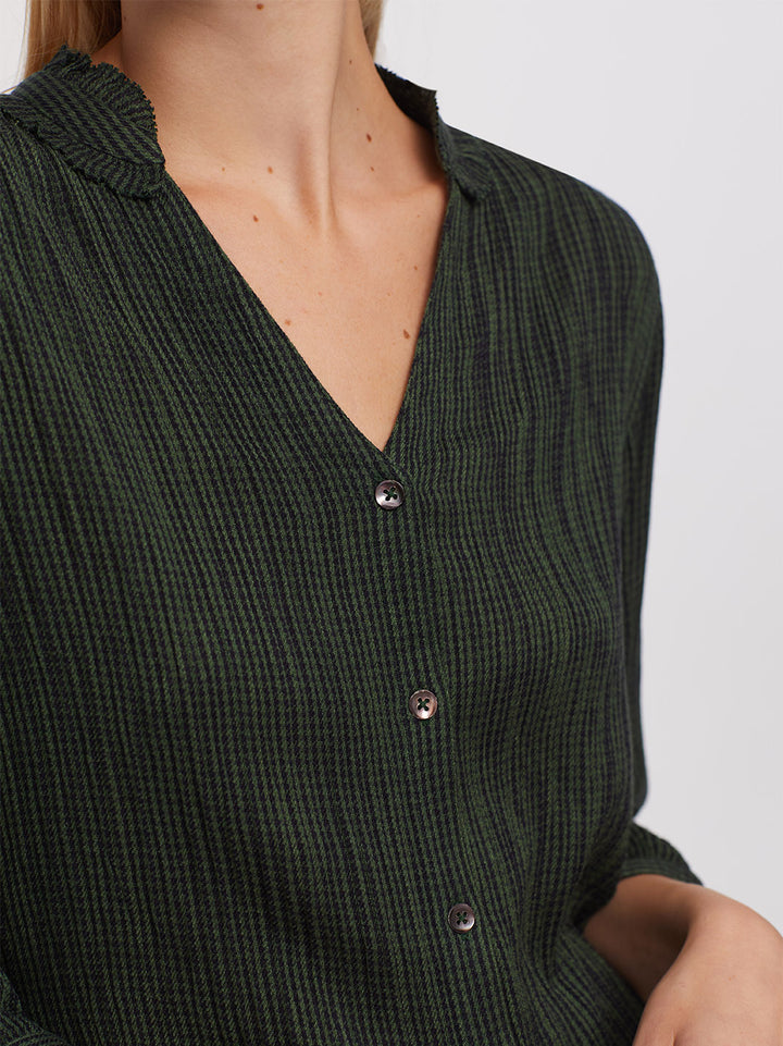 Two Tone Checked Blouse