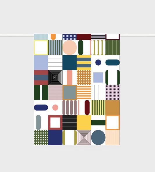 Lettuce Tea Towel | Abstract Squares