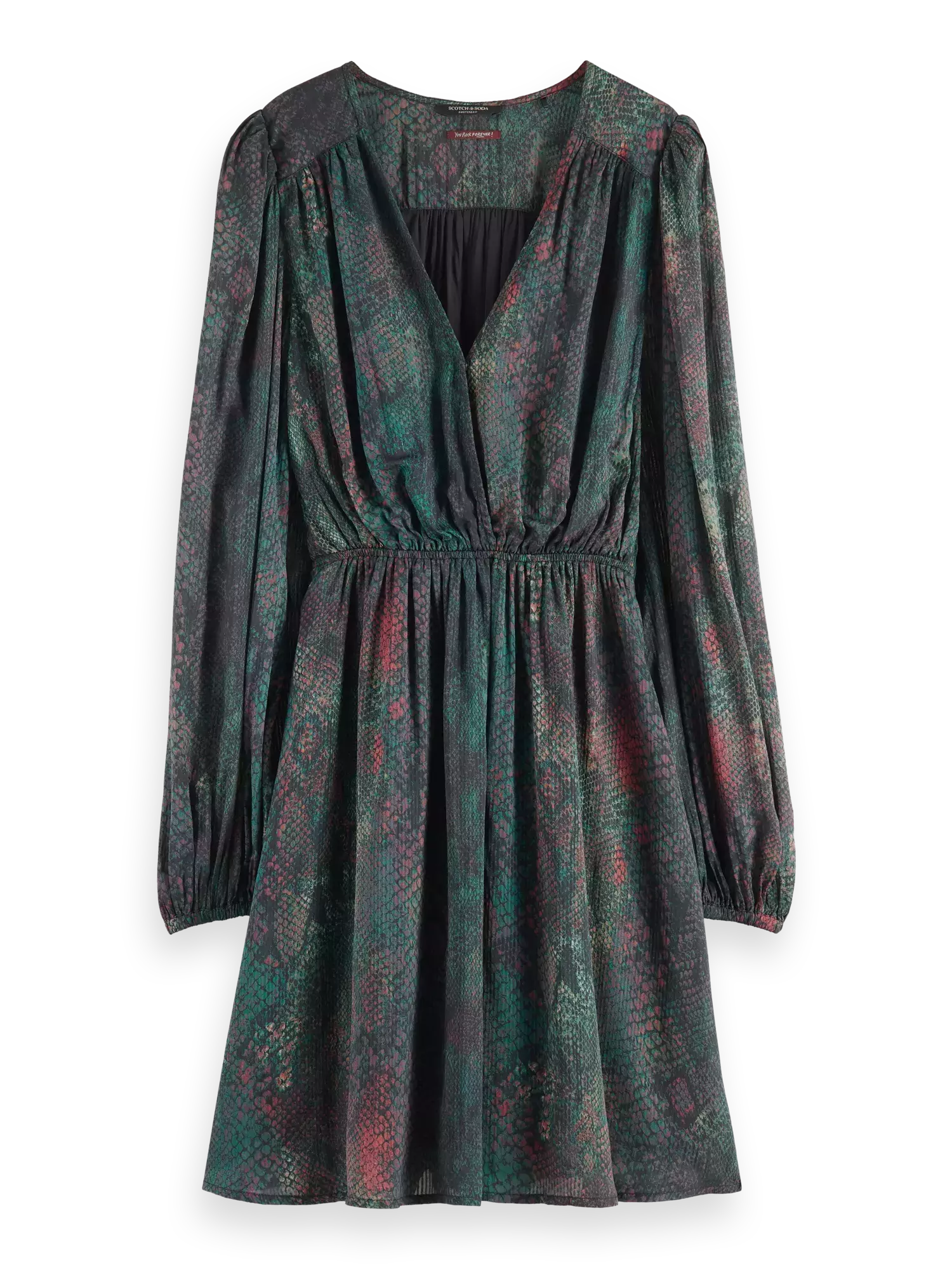 Balloon-Sleeved Mini Dress