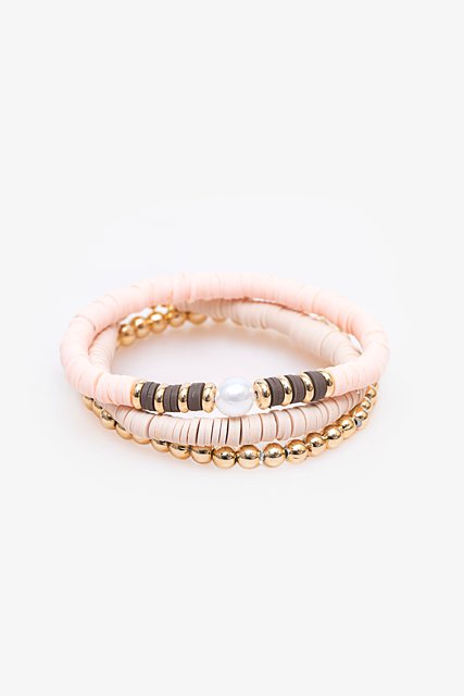 Beaded Bracelet Set | Blush