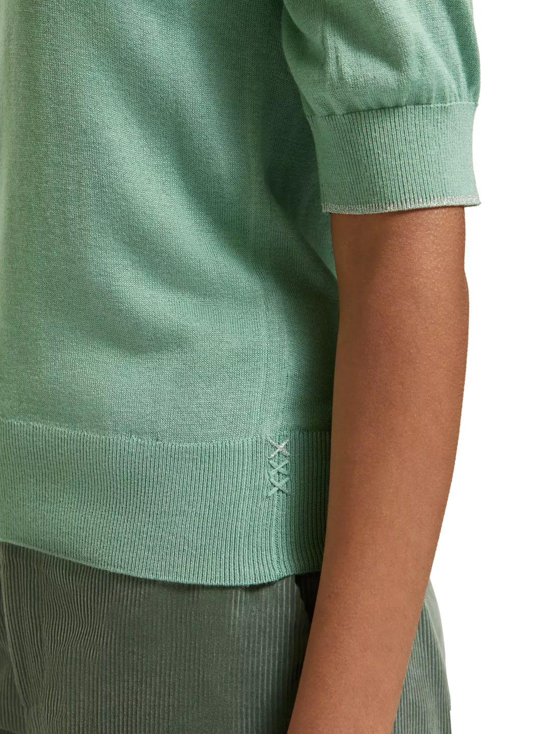 Short-Sleeved Crewneck Sweater
