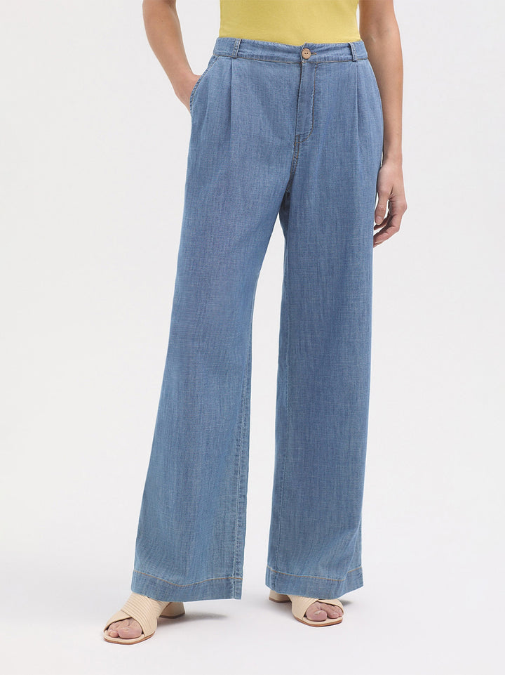 Darted Denim Trousers