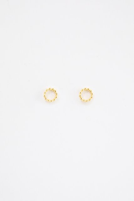 Dot Circle Earring | Gold