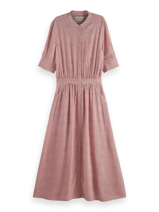 Midi Dress with Button Closure