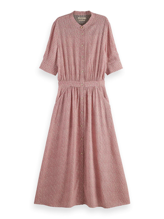 Midi Dress with Button Closure