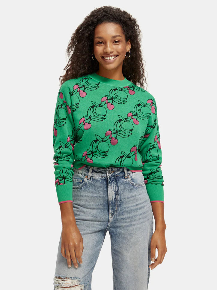 Fruit Jacquard Pullover