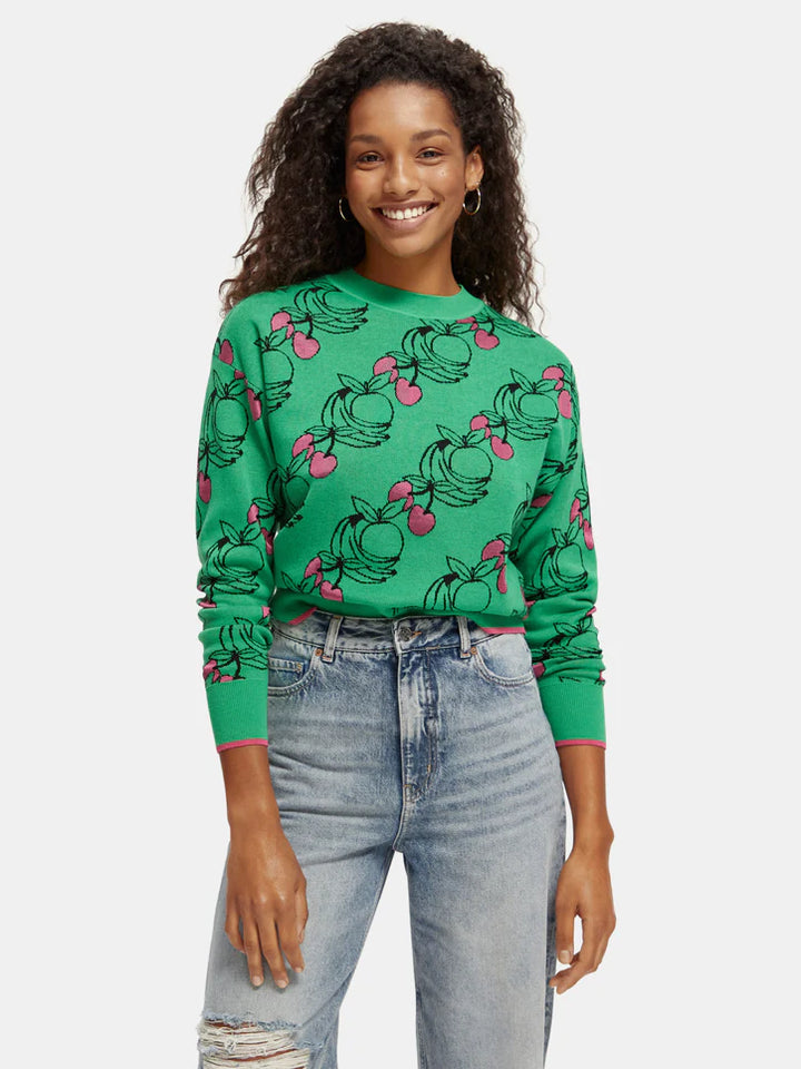 Fruit Jacquard Pullover