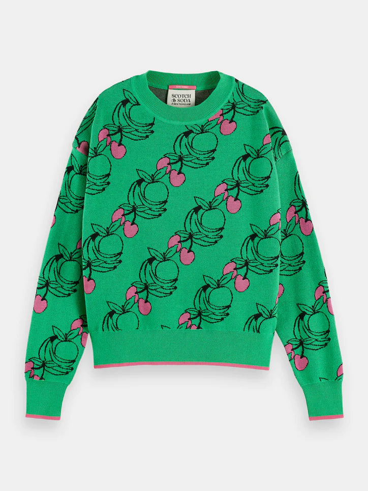 Fruit Jacquard Pullover