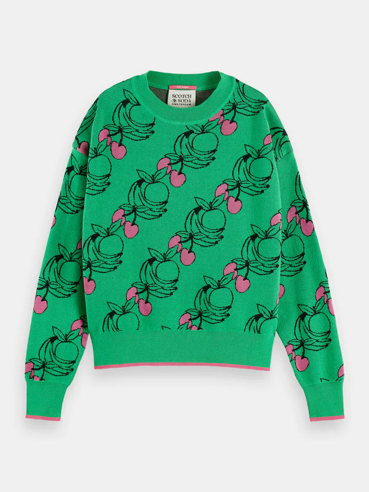 Fruit Jacquard Pullover