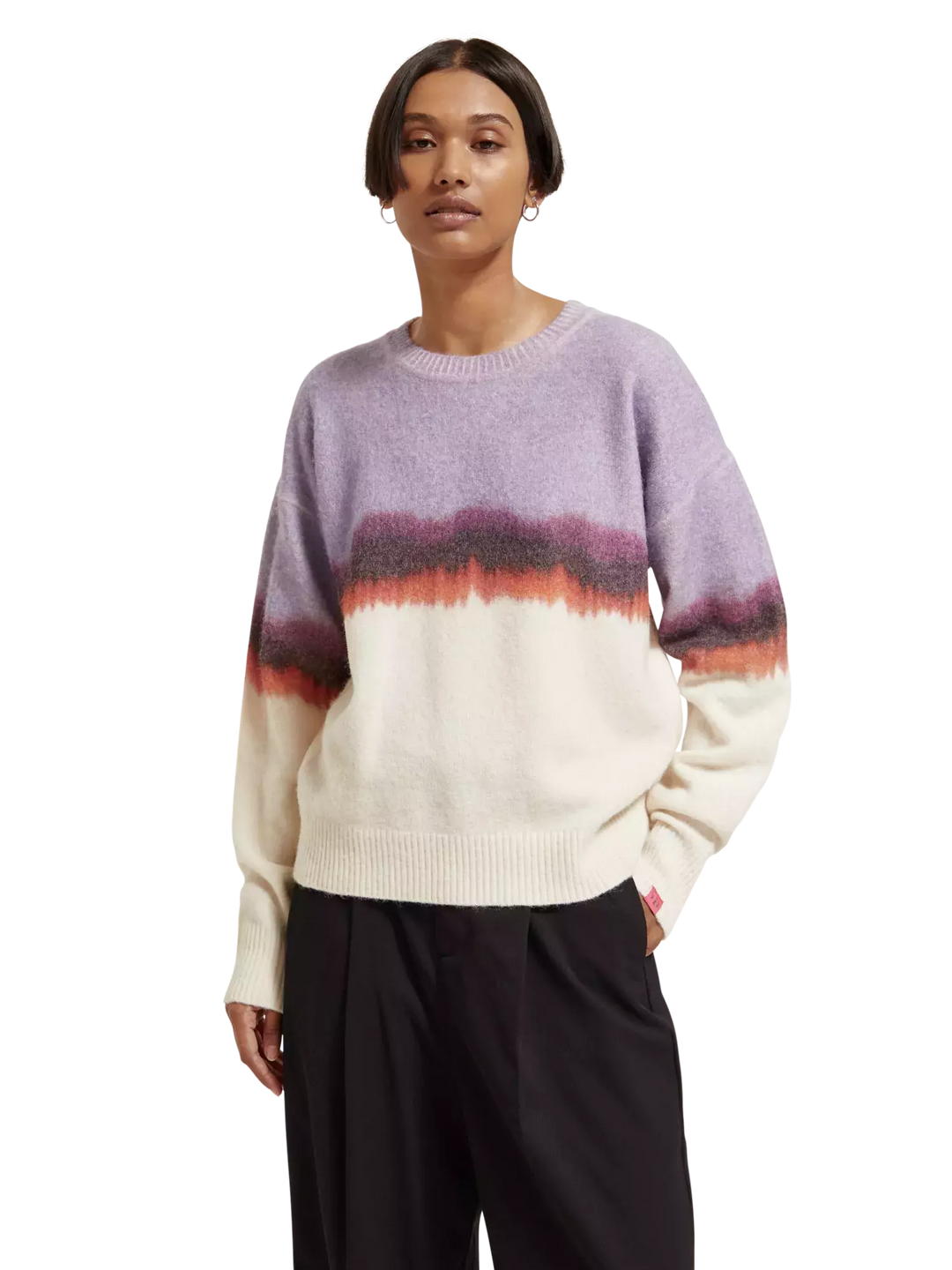 Fuzzy Colourblock Sweater