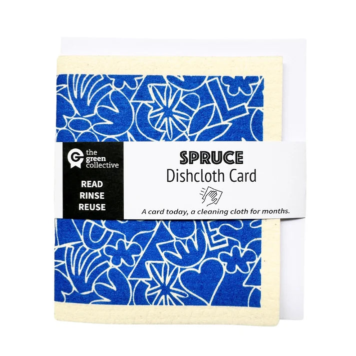 Spruce Dishcloth Card | Indigo Shapes