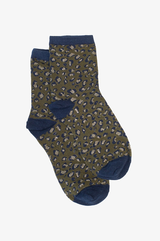Khaki Leopard Sock