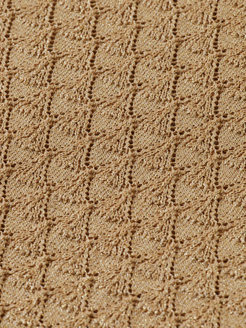 Metallic Pointelle Knitted Tank