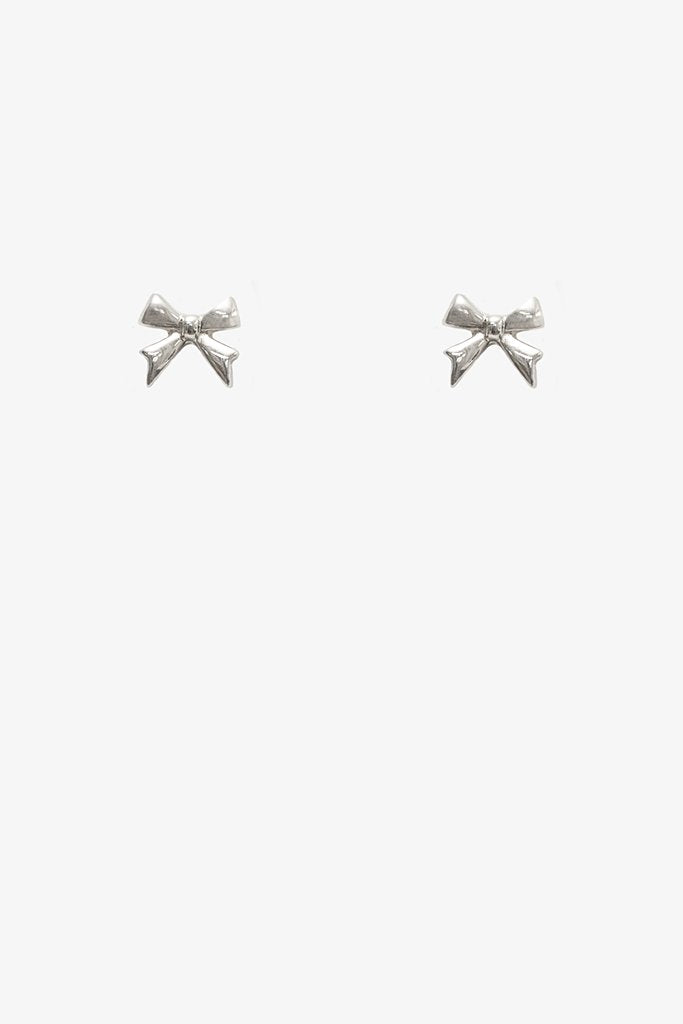 Mini Bow Earring | Silver