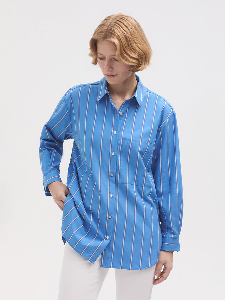 Striped Poplin Shirt