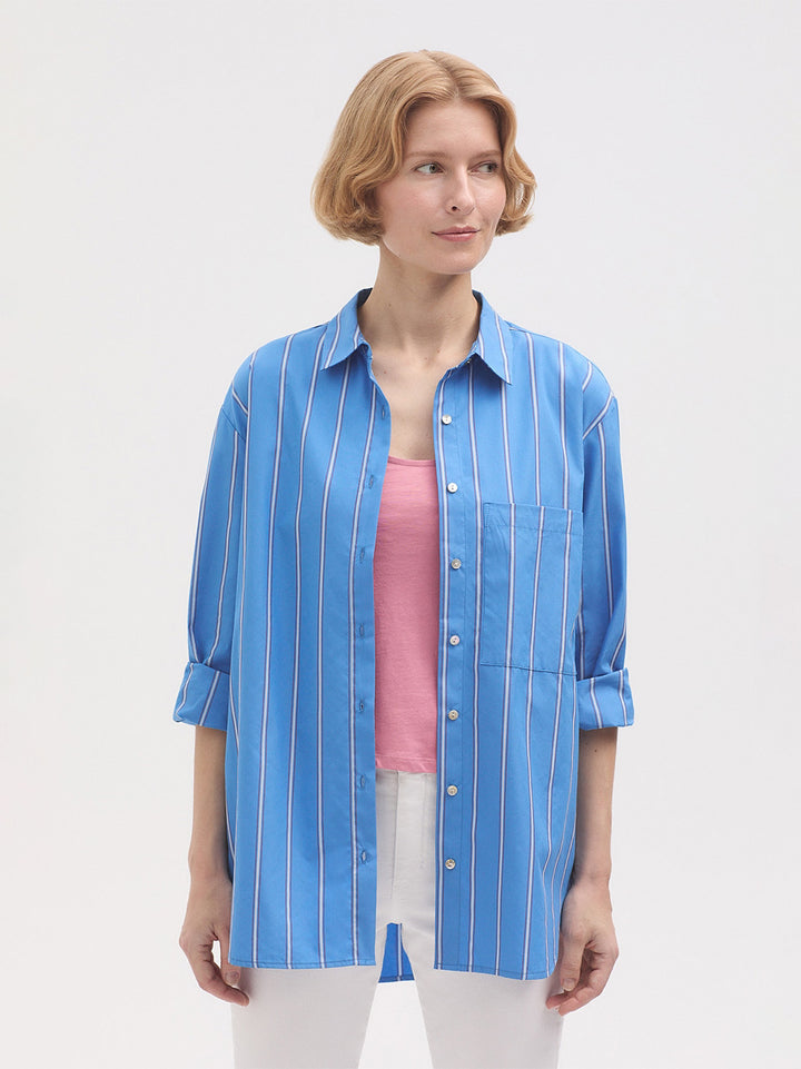 Striped Poplin Shirt