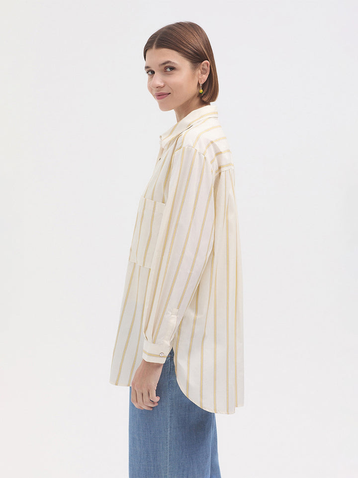 Striped Poplin Shirt