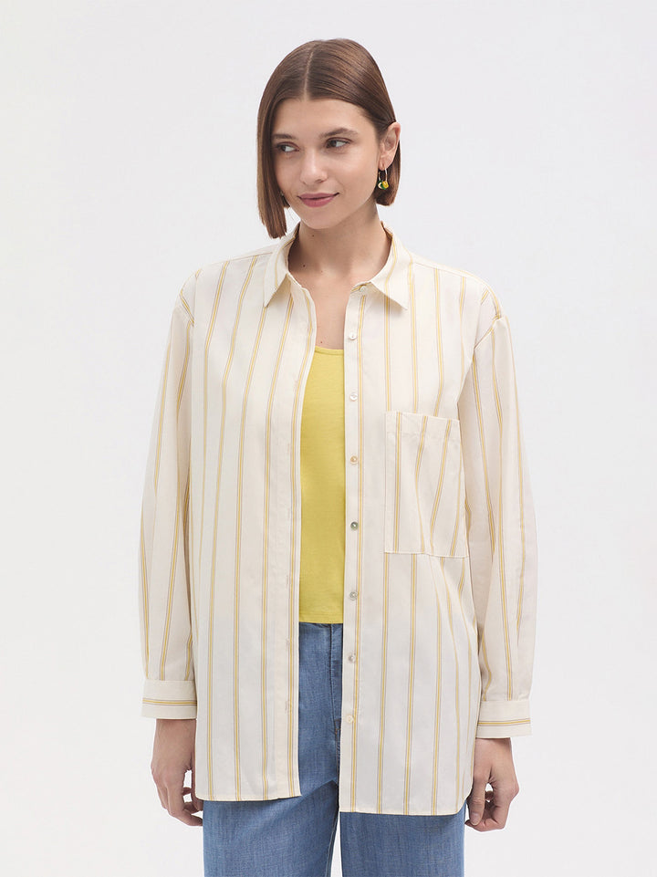 Striped Poplin Shirt