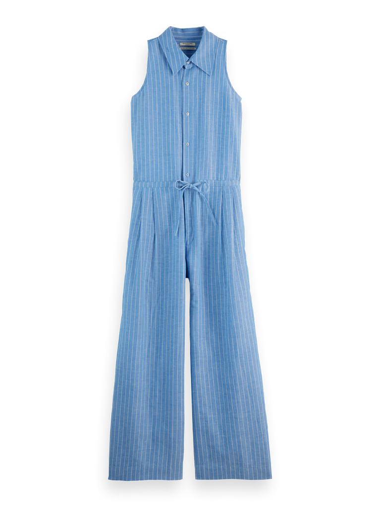 Halter Neck Linen Jumpsuit