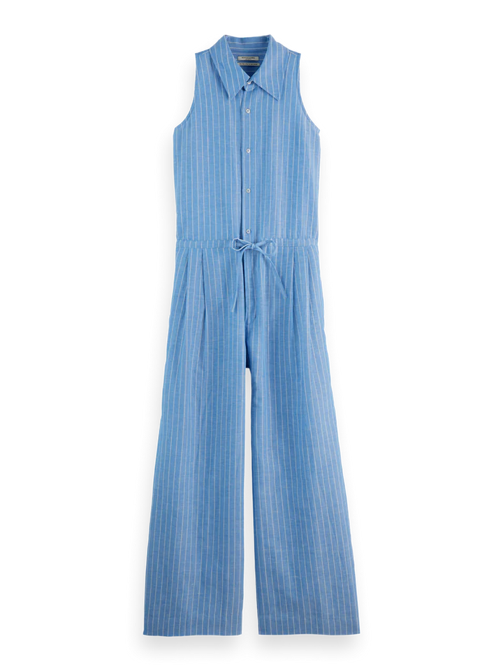 Halter Neck Linen Jumpsuit