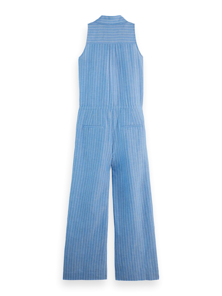 Halter Neck Linen Jumpsuit