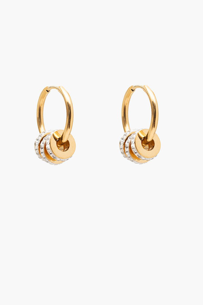 Runaway Hoop Earrings | Diamante Rings