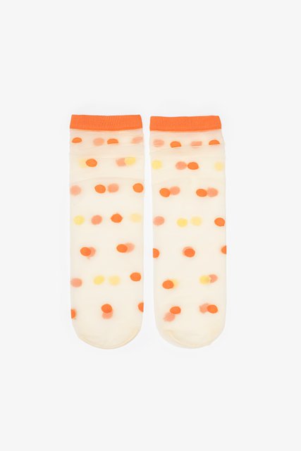 Sheer Spot Sock | Apricot