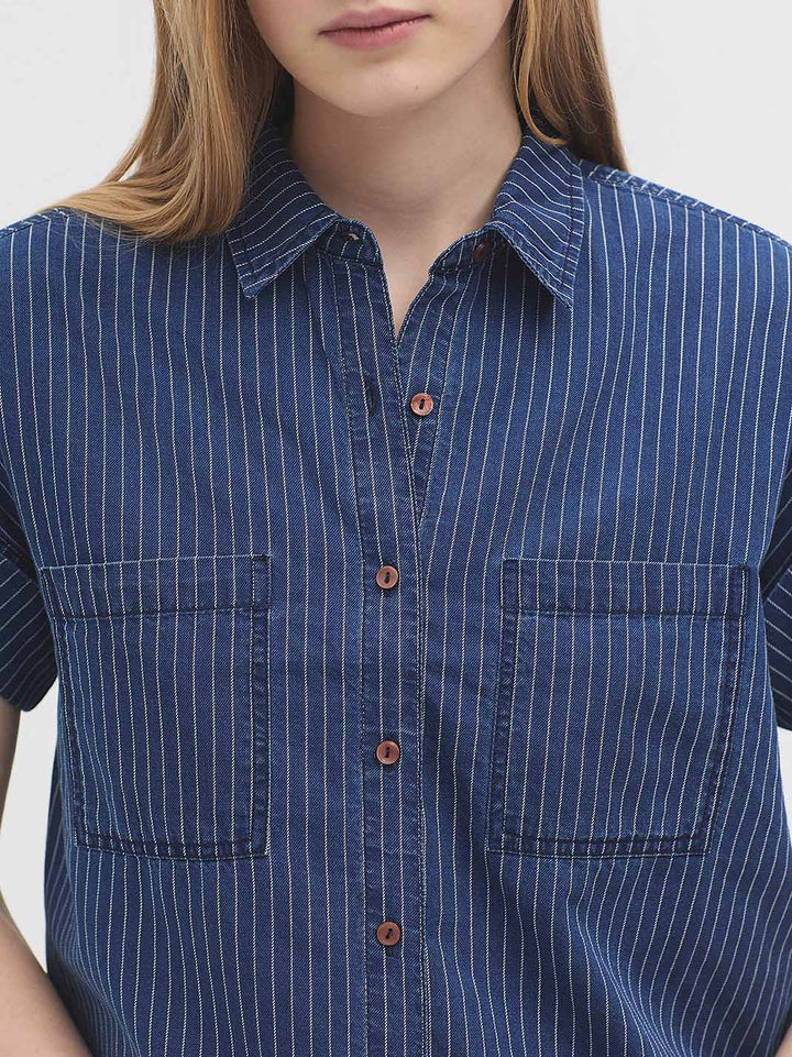 Striped Denim Shirt