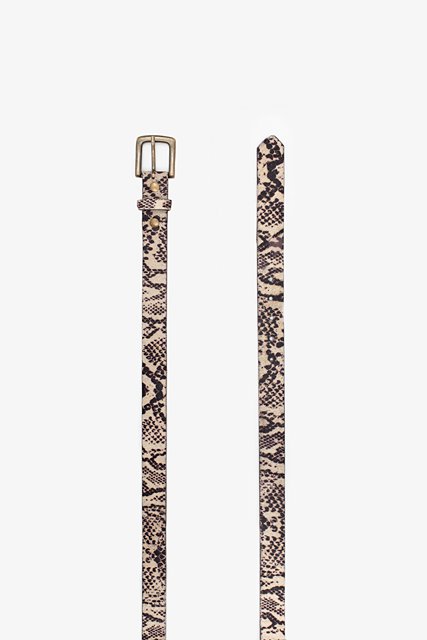 Hide Belt Thin | Snake Print