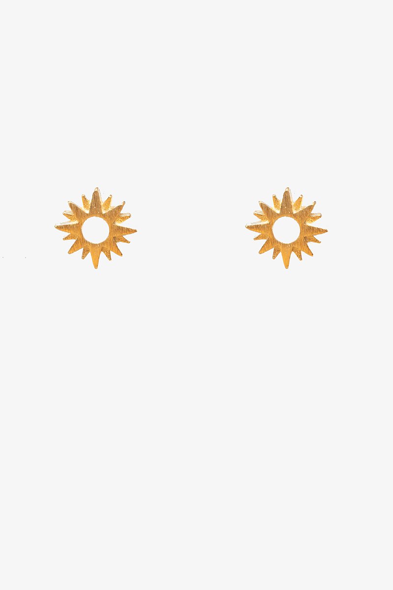 Sun Dial Earring | Gold