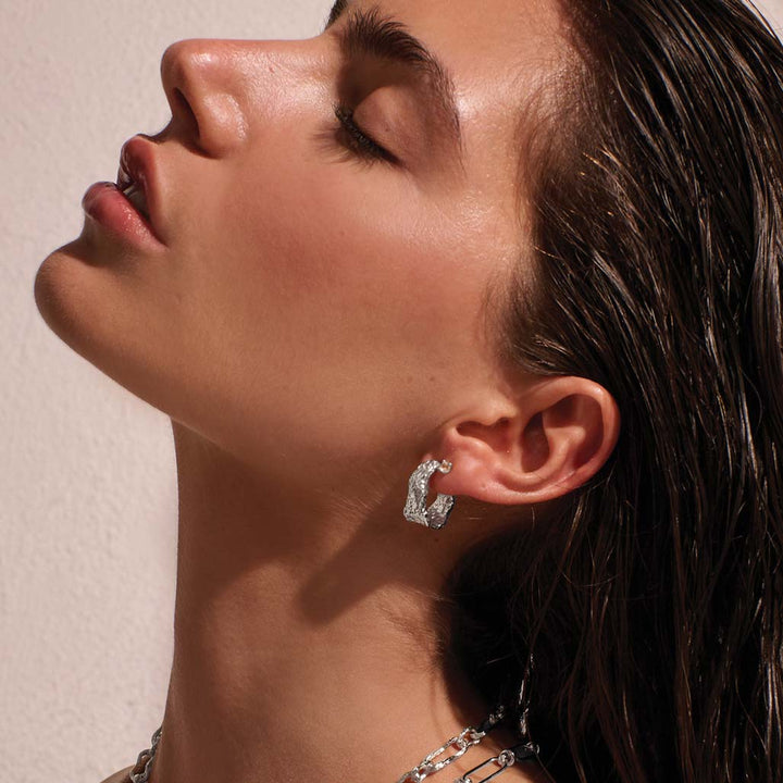 Eterna Hoop Earrings | Sterling Silver