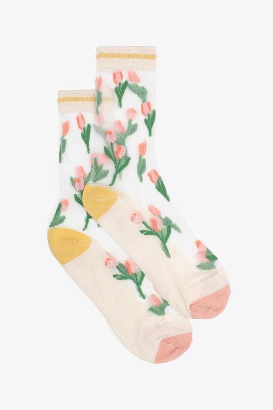 Semi Sheer Sock | Tulip