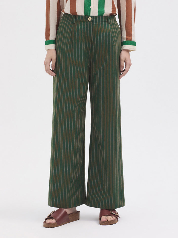 Two Toned Striped Trousers