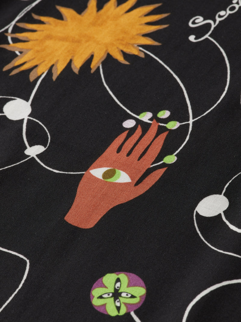 Viscose Printed Balloon Sleeve Shirt