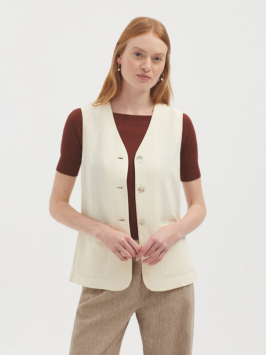 Basic Linen Vest