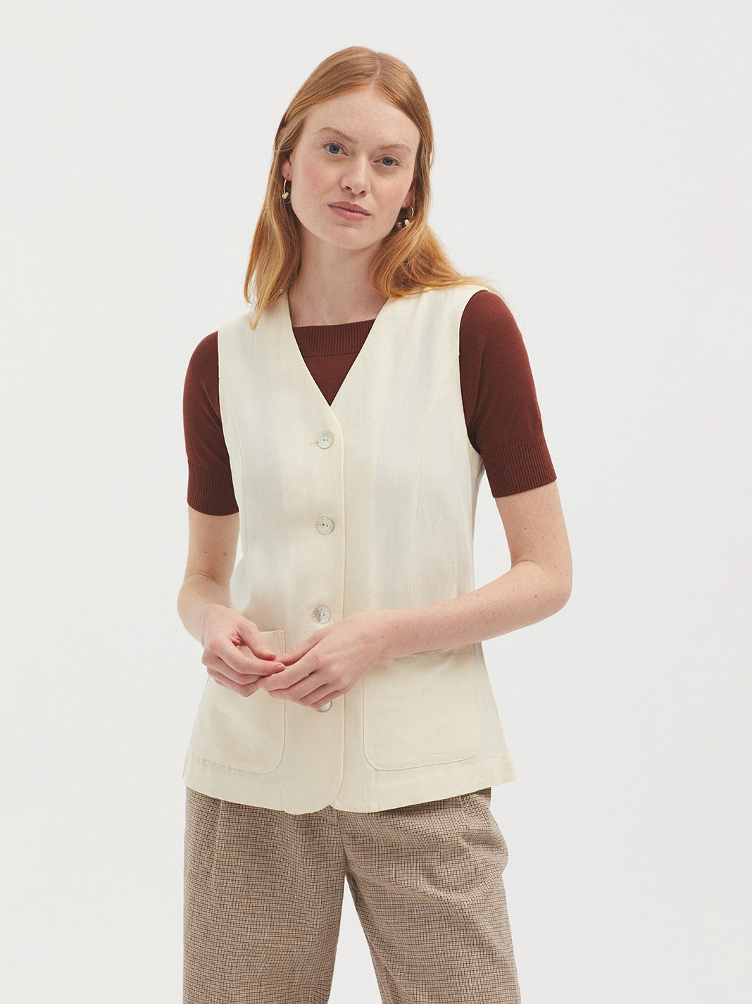 Basic Linen Vest