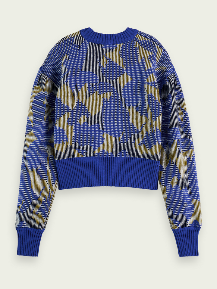 Abstract Jacquard Pullover
