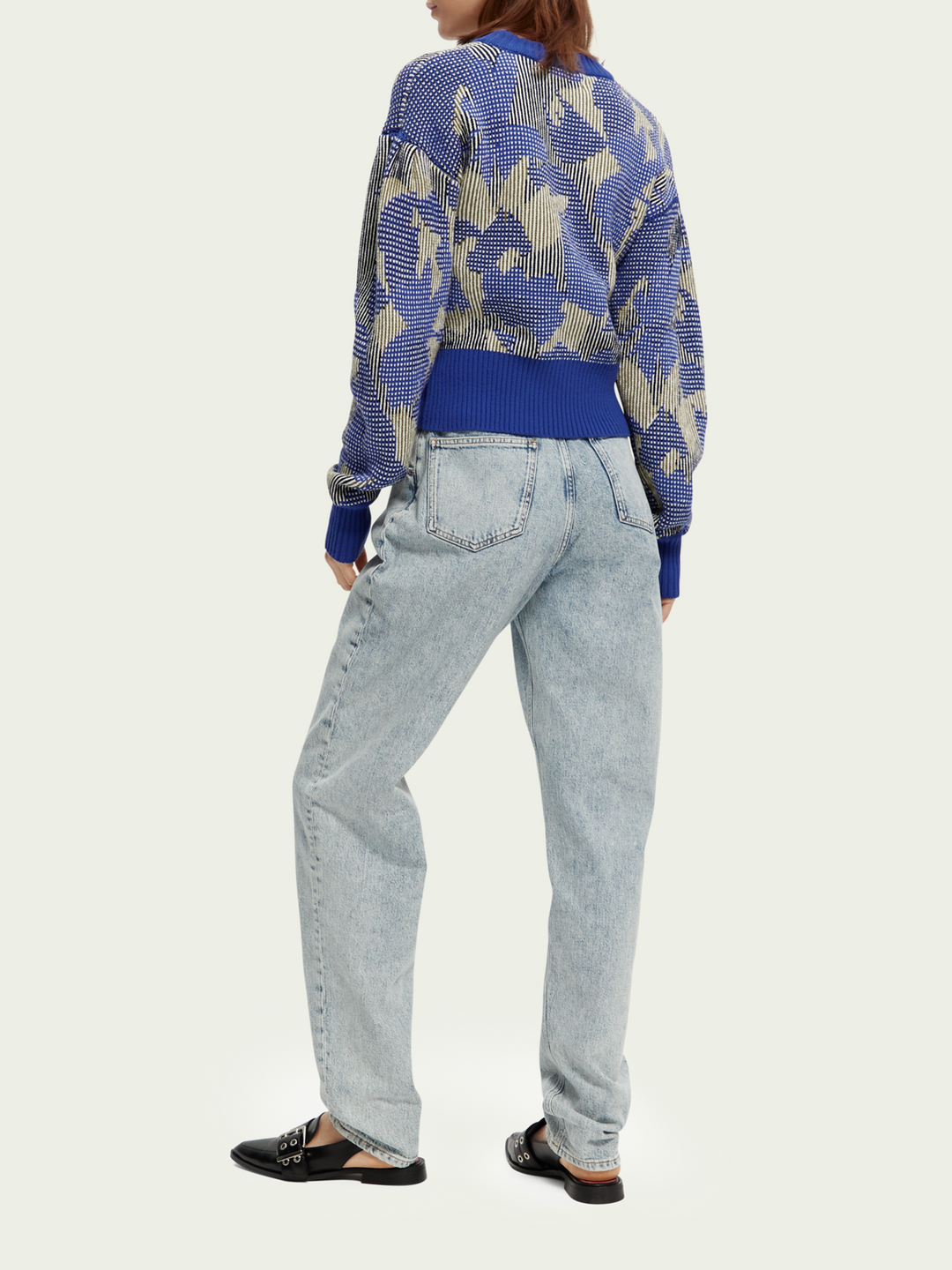 Abstract Jacquard Pullover