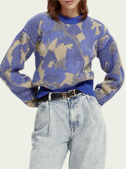 Abstract Jacquard Pullover