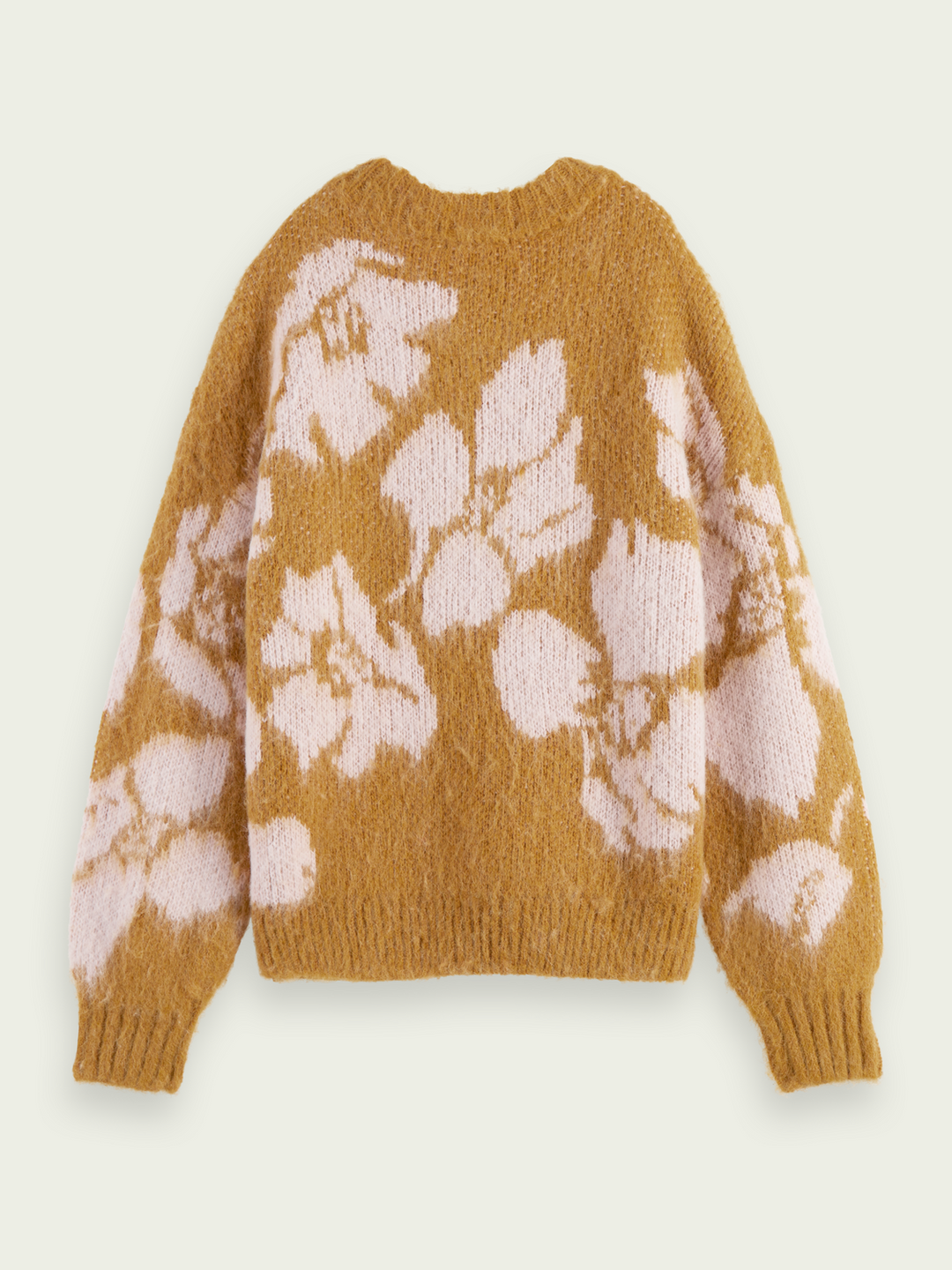 Brushed Abstract Floral Sweater