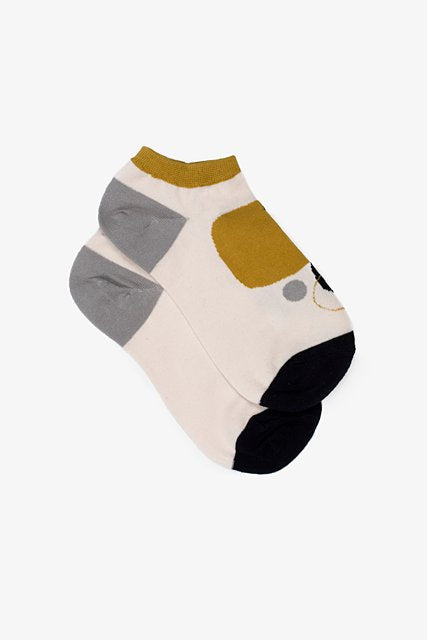 Abstract Ankle Sock | Chartreuse