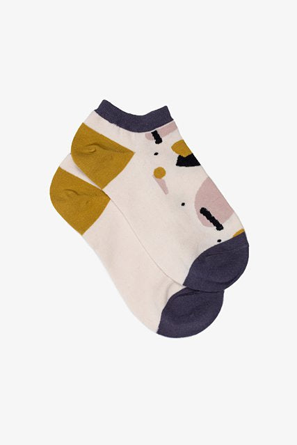 Abstract Ankle Sock | Grape