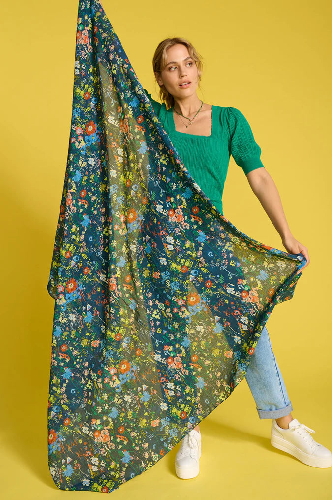 Shawl - Flower Sky