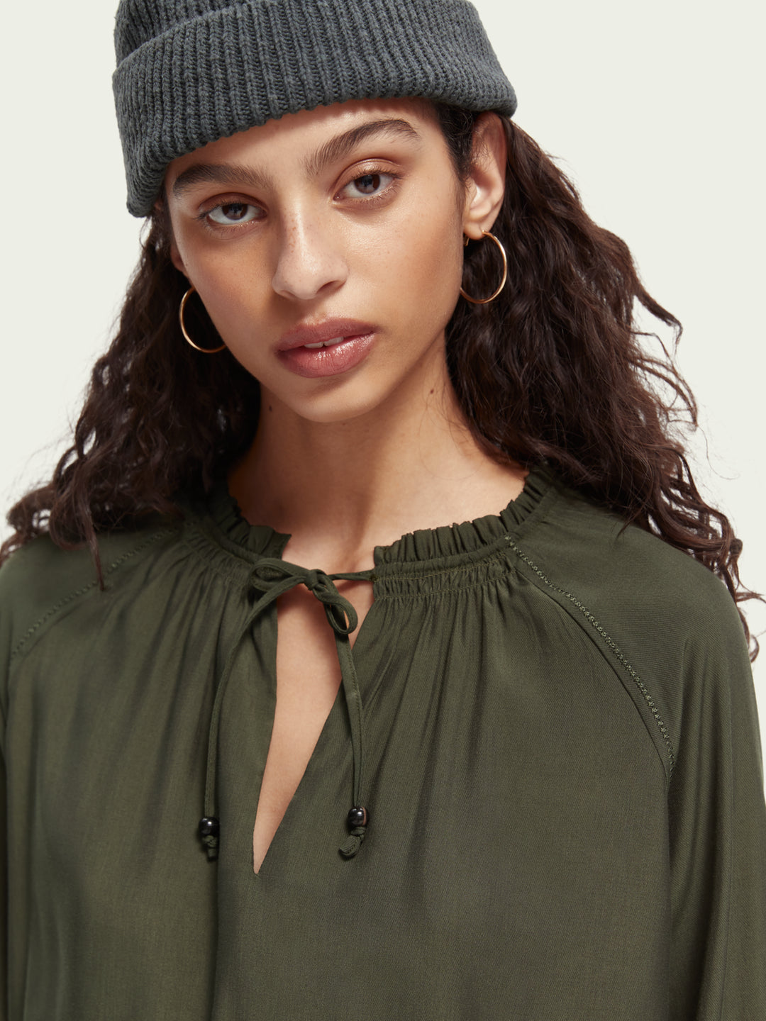 Easy-Fit Smock Detailed Top