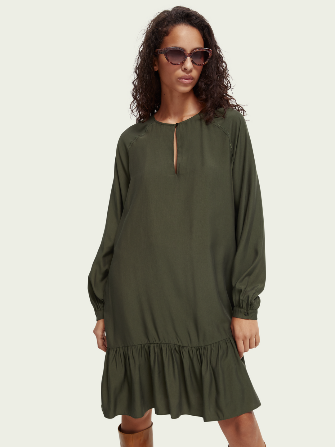 Easy-Fit Long-Sleeved Dress